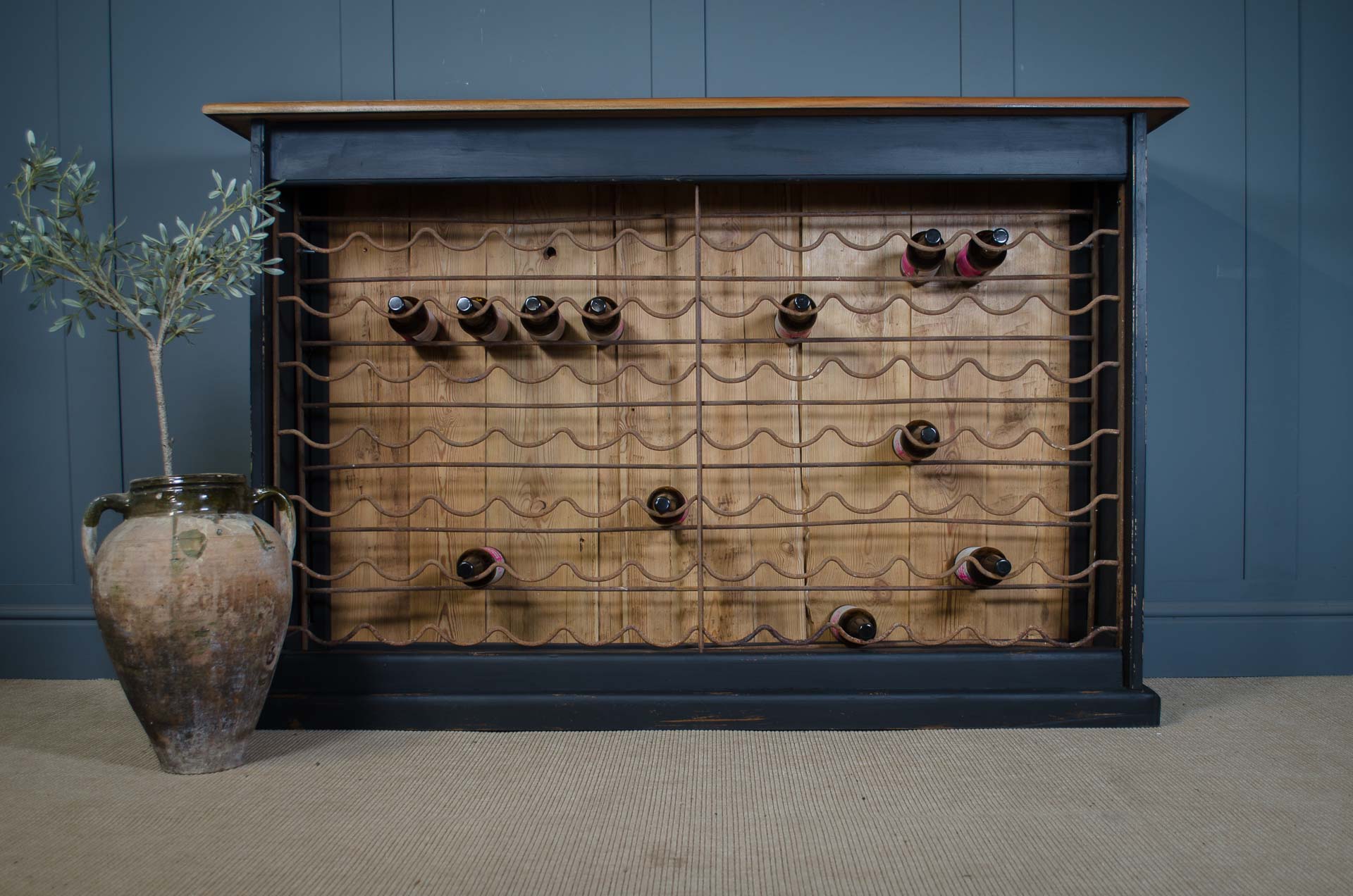 Reclaimed wine rack sideboard