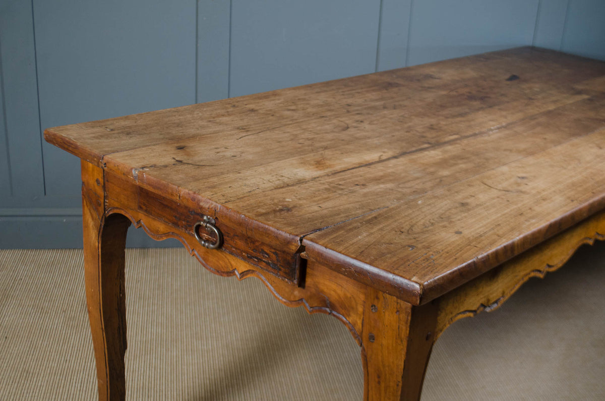 
19th century French cherry wood farmhouse dining table