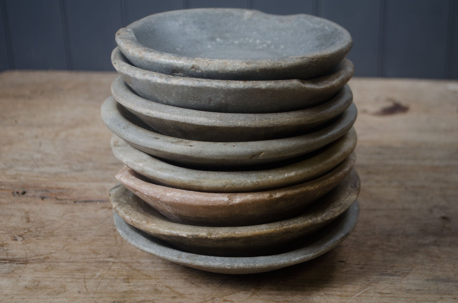 
Antique Indian stone spice bowls