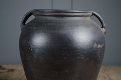 black clay pot