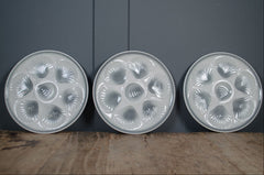Vintage French oyster plate with shell shaped wells