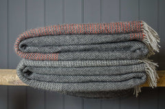 chunky grey wool blanket