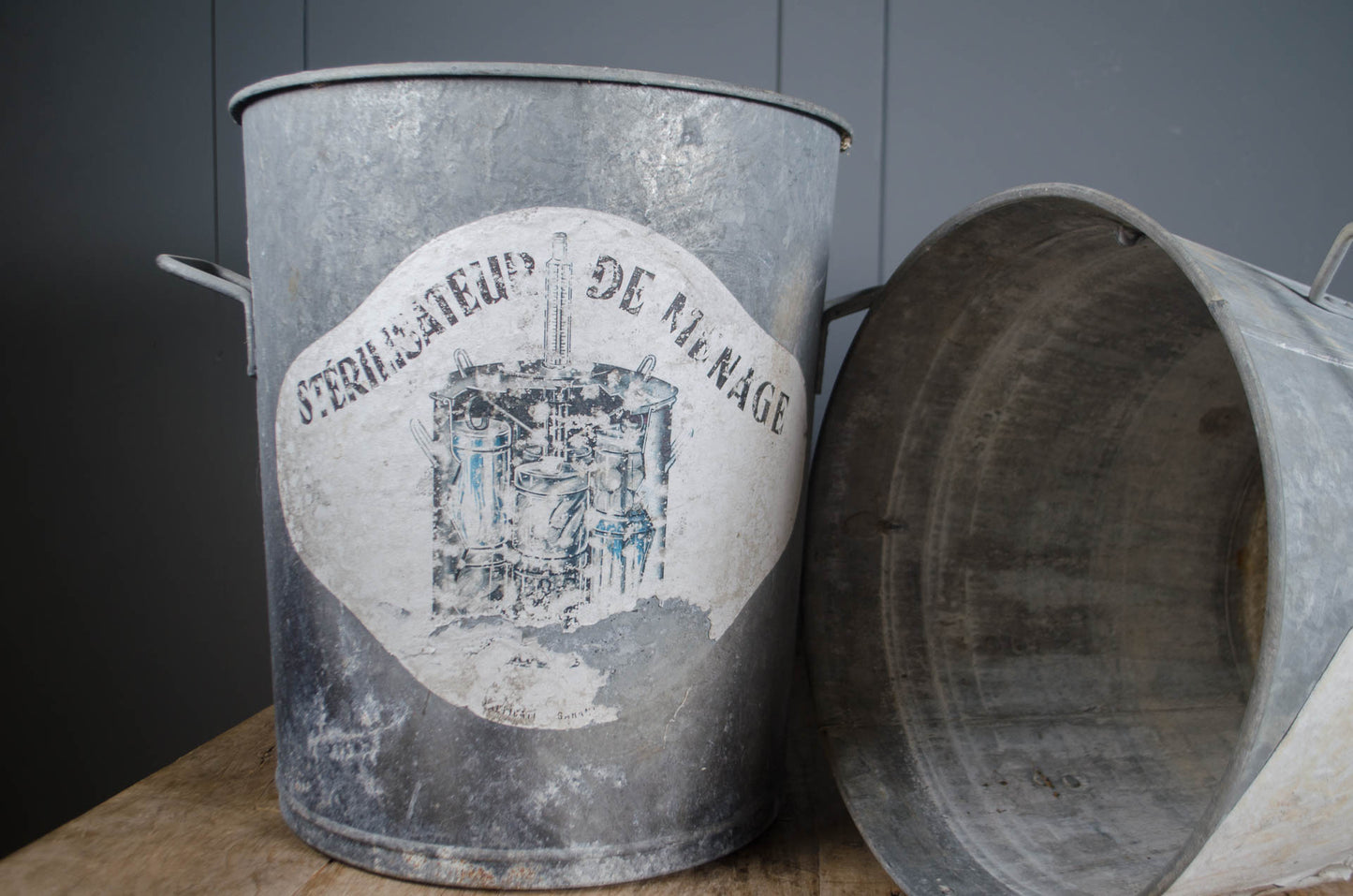 Reclaimed French bucket planters