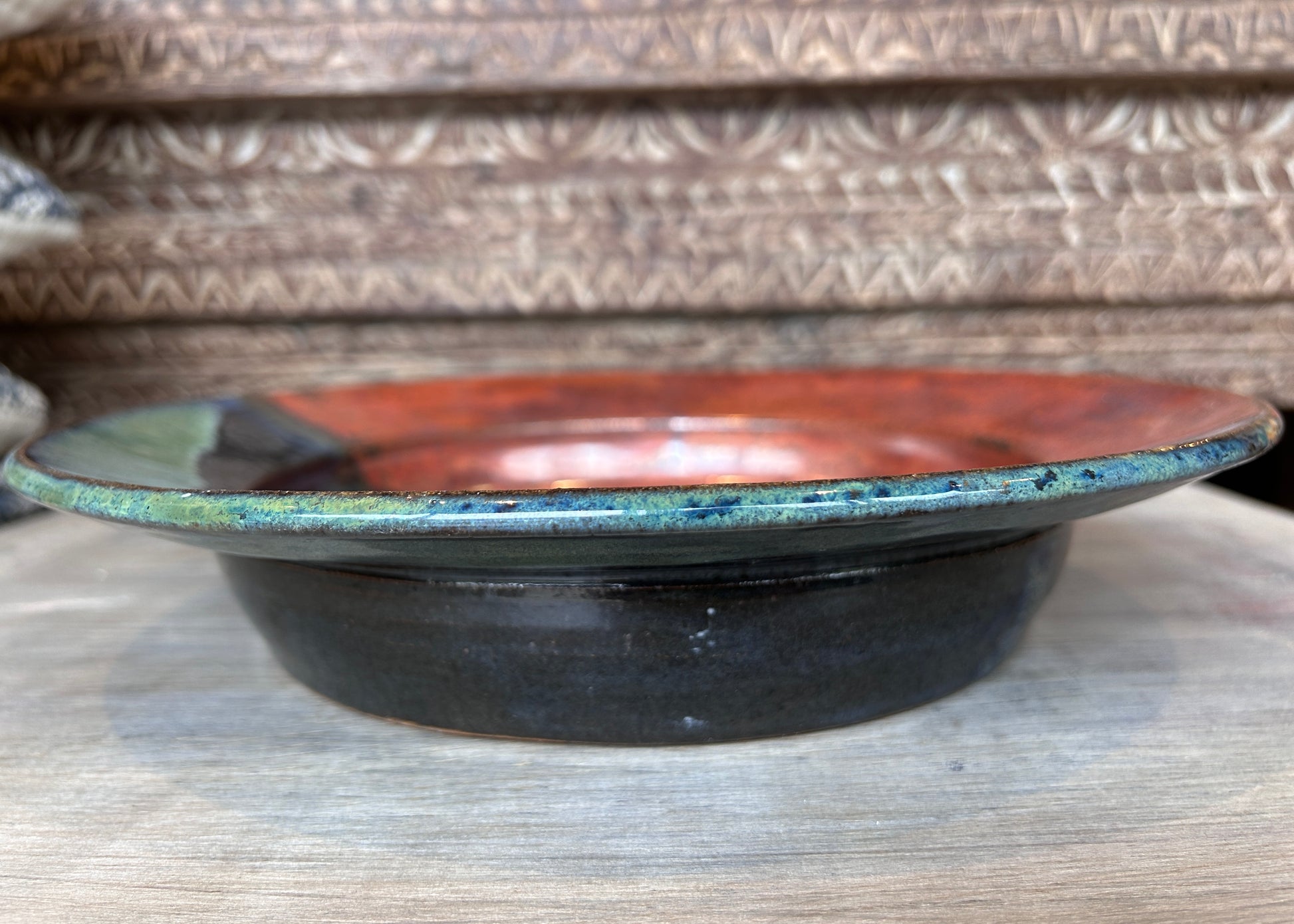 
Large studio pottery serving bowl
