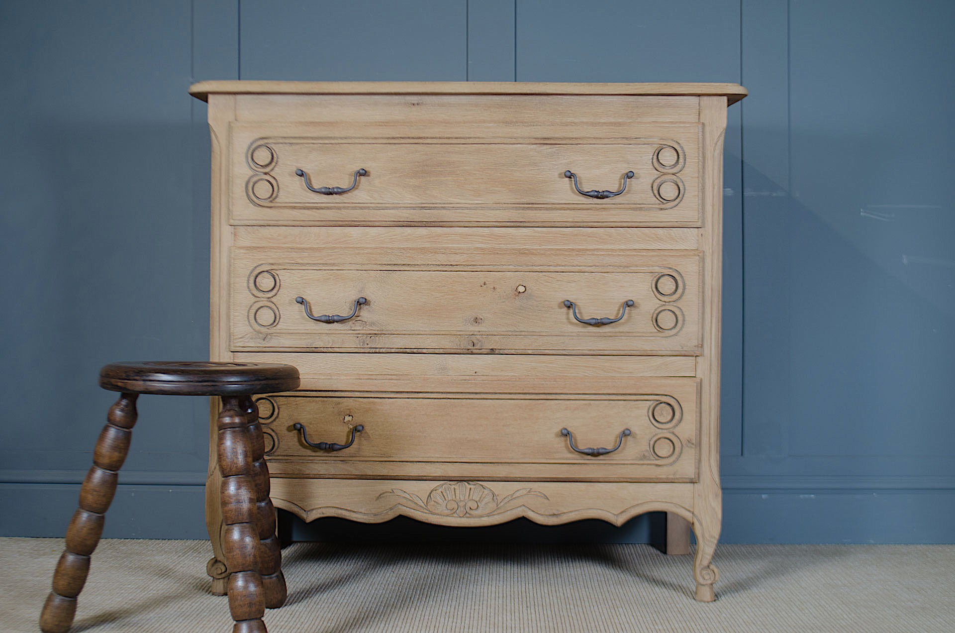Stripped french oak drawers
