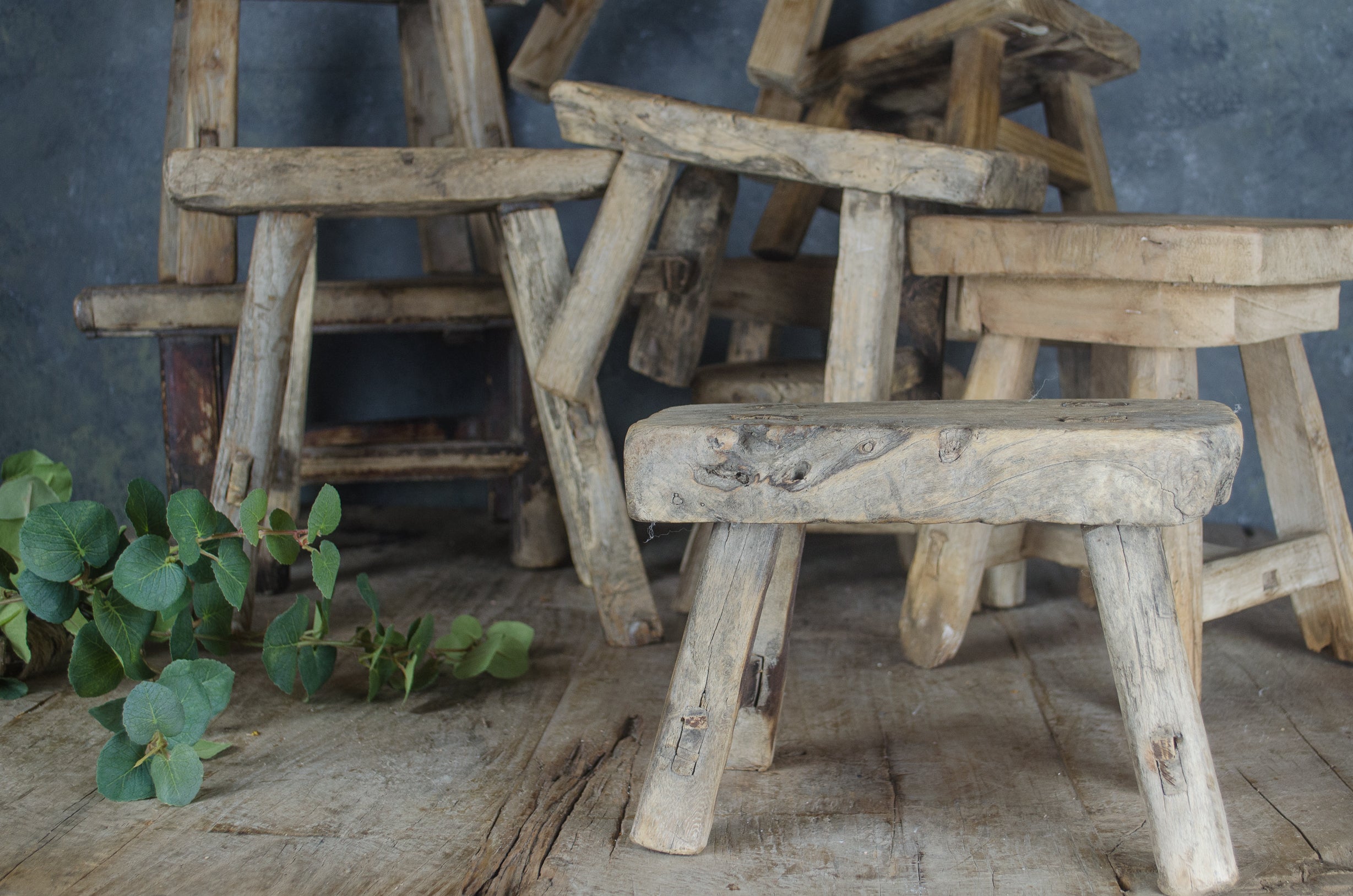 antique mini stool