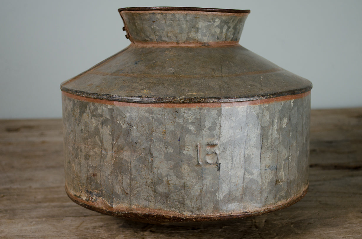 house plant metal pot