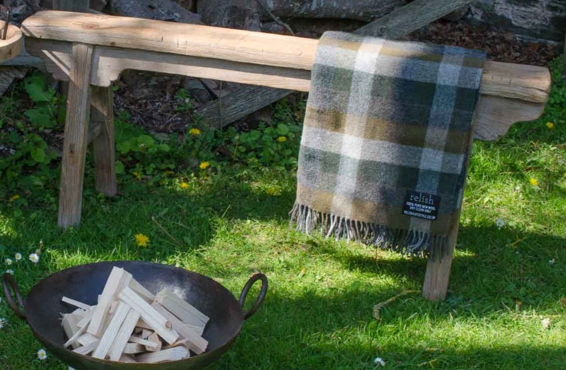 antique elm bench