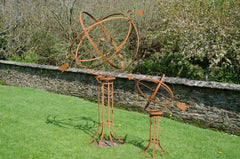 rusty garden sculpture