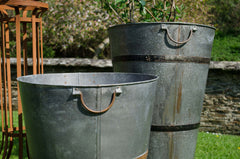 galvanised olive bucket