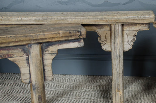 antique elm bench