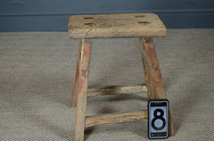 Antique Elm stools / side tables