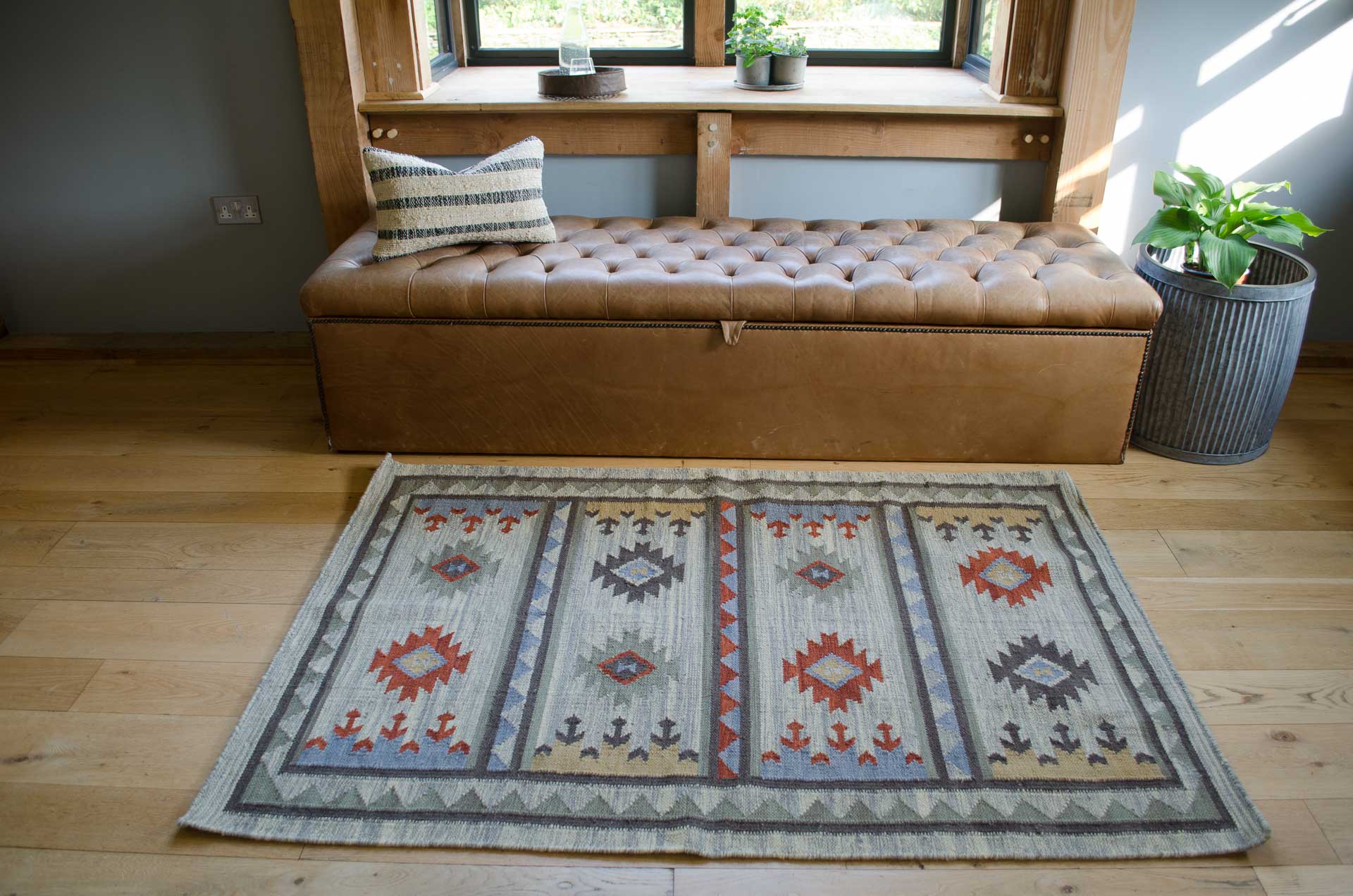 
weaver green kilim rug