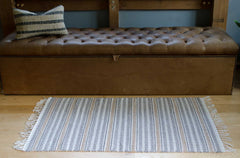 recycled cotton rug grey